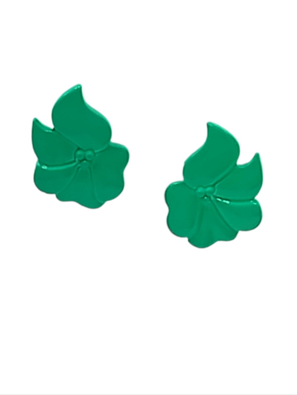 🙋 10/$20. Green Floral Pierced Earrings | 1" | NWOT